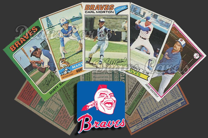 1975 Topps -79 Atlanta Braves 50 Card Team Starter Set / Lot